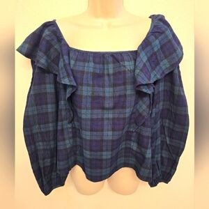 NWT J. Crew Ladies Long Sleeve Plaid Flannel Blouse